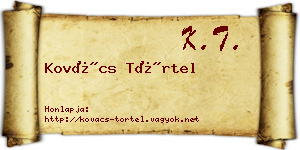 Kovács Törtel névjegykártya